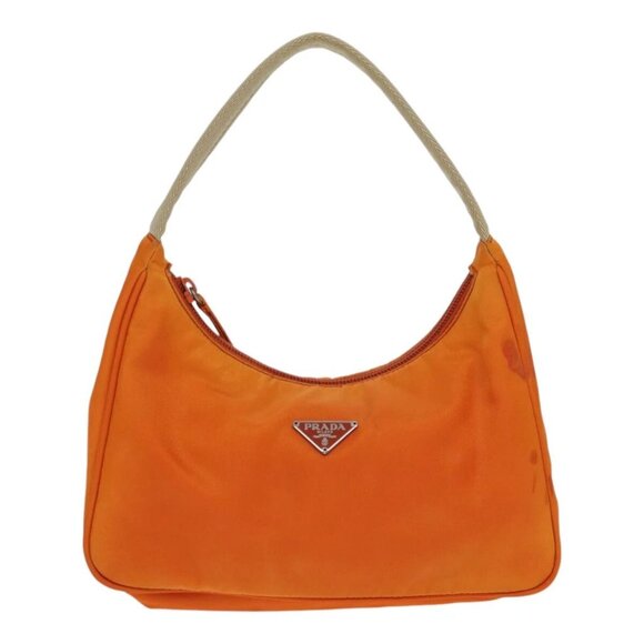 PRADA Hand Bag Nylon Orange Auth - Picture 2 of 16